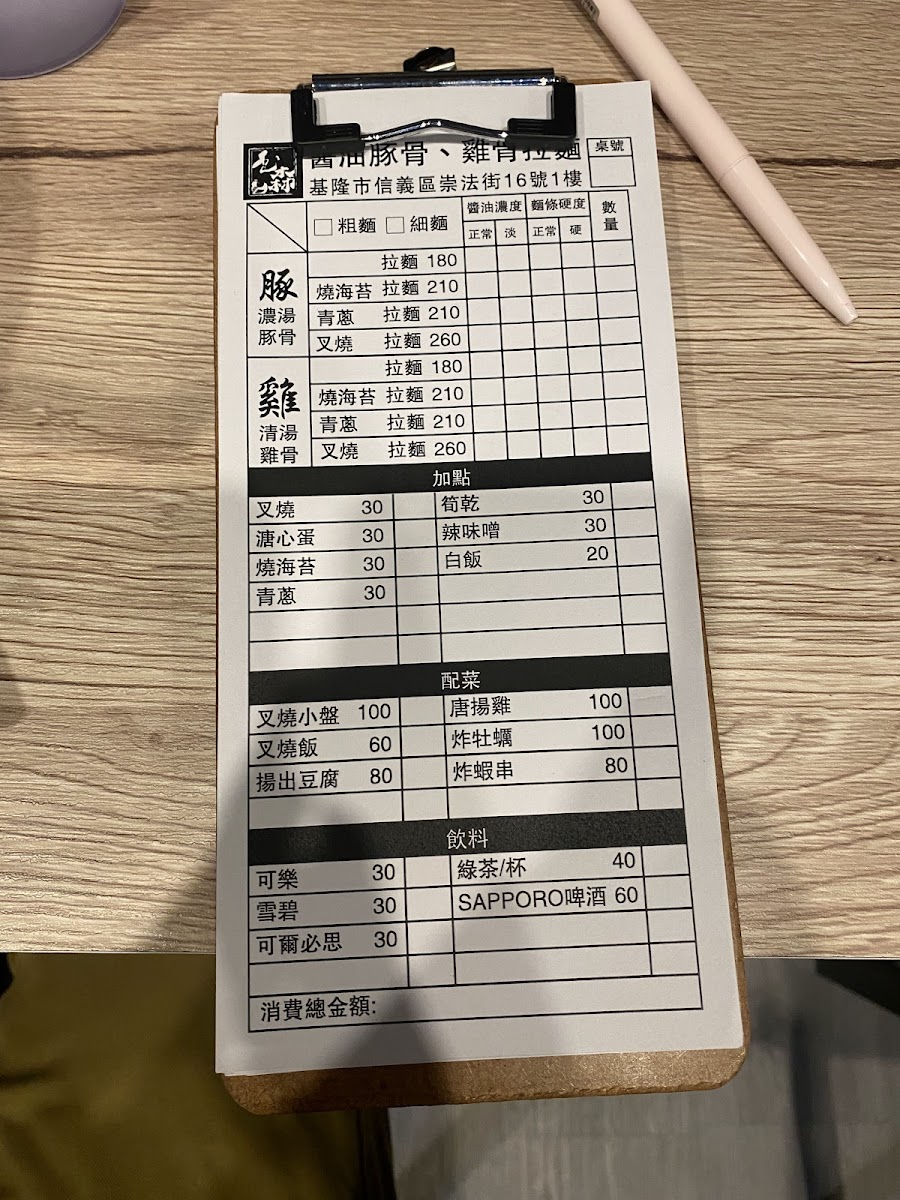 Menu Tamamori Ramen-8